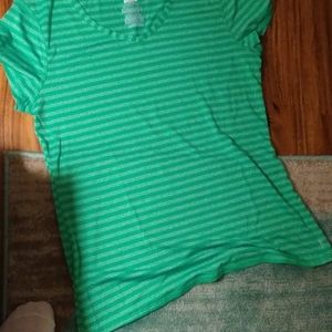 Green striped t-shirt